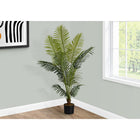 Monarch Specialties - Plante Artificielle - 57 po H - Palmier - Mis En Pot - Touche Réelle - Feuilles Vertes - Pot Noir-11 feuilles de palmier vertes luxuriantes ajustables et réelles ajoutent une touche exotique à n'importe quelle pièce