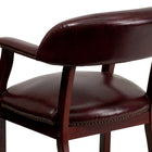 Flash Furniture Oxblood Vinyl Luxurious Conference Chair with Accent Nail Trim-CA117 Fire Retardant Foam