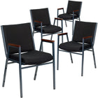 Flash Furniture 24" High Backless Clear Coated Metal Indoor Counter Height Stool with Square Seat - 4 Pack-Set of 4 Multipurpose Stack Chairs