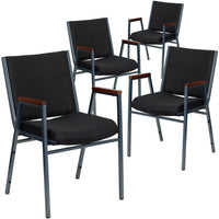 Flash Furniture 24" High Backless Clear Coated Metal Indoor Counter Height Stool with Square Seat - 4 Pack-Set of 4 Multipurpose Stack Chairs