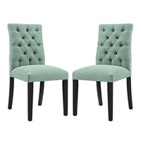 Modway Duchess Fabric Dining Chair - Laguna - 2 Pack-Dense Foam Padding for Comfort