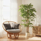 HOMCOM 6' Artificial Banyan Tree - Green - 2 Pack-Material: PEVA, Wood, Cement, PP 