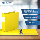 Davis Group Premium Economy Binder - D Ring - 3" - Yellow - 6 Pack-Ideal for Conferences, Reference, Colleges & Universities