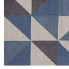 Modway Kahula Geometric Triangle Mosaic Area Rug - 8 ft W x 10 ft L - Blue White/Grey-100% Polyester Microfiber