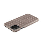 Gry Mattr Pinstripe Fabric Case for iPhone 11, XR - Brown-Classic Fashion Patterns