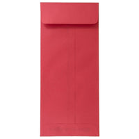JAM Paper Enveloppes à ouv. au sommet en papier recyclé de couleur vive, ferm. gommée, 4 3/4 x 11 po, rouge festif, paq./100-Rouge festif