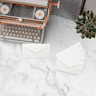 JAM Paper Monarch Envelopes, 3.88 x 7.5, Strathmore Bright White Wove with V-Flap, 500 Pack (195201H)-Envelope Size: 3.88" x 7.5"