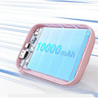Shuji True Colour Series 10000mAh Portable Power Bank - Pink-10000 mAh battery capacity provides reliable portable backup power for smartphones and compatible mobile devices