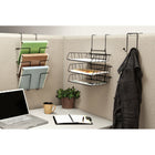 Fellowes Wire Partition Additions Double Coat Hook - Black-Black colour