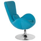 Chaise d’appoint salon-réception de série Egg en tissu turquoise (CH-162430-AQ-FAB-GG)-Rembourrage en tissu Aqua