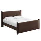 Modway Rael Performance Velvet Full Platform Bed - Chocolate Brown-6