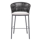 Zuo Freycinet Barstool - Black - Set of 2-Removable and washable cushion cover