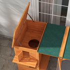 PawHut - Enclos pour chat en bois 76 po L, maison d’extérieur pour chat avec plateformes de saut 76 po L x 39,4 po l x 45,3 po H - orange-Fabriqué en bois de sapin massif et en treillis métallique en acier galvanisé pour plus de stabilité 
