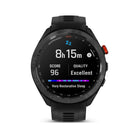 Garmin Approach S70 - Black Ceramic Bezel with Black Silicone Band-Improved virtual caddie feature shows your shot dispersion data and suggests a club based on a variety of factors, including your historical swing data, elevation, wind speed, wind direction and more