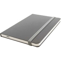 JAM Paper Hardcover Large Journal Notebook with Elastic - 100 Lined Sheets - 5 7/8" x 8 1/2" - Grey-Colour: Gray | Be stylish and organized with a colourful note book.