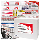First Aid Central - Trousse de premiers soins Type 3 - Grande - CSA Z1220-24 - Boîtier en plastique-Emballée dans un boîtier en plastique mural durable avec logo de premiers soins bilingue.