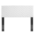 Modway Mercy Chevron Tufted Performance Velvet Full/Queen Headboard - White-Plywood & MDF Frame