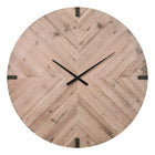 Monarch Specialties 9037 30" Round Oversized Wall Clock - Brown-This 30" round wall clock in a chic wood-look brown finish adds a striking modern touch to any room, making it the perfect statement piece for stylish home or office decors