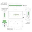 Emporia - Vue 3 Moniteur d'énergie domestique triphasé intelligent avec 8 capteurs de niveau de circuit 50A-8
