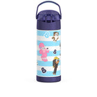 Thermos - Bouteille d'eau isotherme FUNtainer en acier inoxydable - 410 ml - Bleu-Extérieur résistant à la transpiration