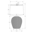 Monarch Specialties 25" H Transitional Table Lamp - Rattan / Beige Shade-Attached with a 5ft transparent cord, place this versatile accent lamp on any end or side table, a nightstand or bedside table as a stylish lighting source