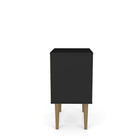 Manhattan Comfort Liberty 1.0 Nightstand, Black (203AMC8)-Cubby can hold 33 Lbs., Top Base can hold 33 Lbs., and drawer can hold 22 Lbs.