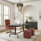 Zuo Zare Ottoman - Brown-Dimensions: 18.1" L x 18.1" W x 18.1" H