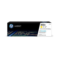 HP 202X (CF502X) Yellow High Yield Original LaserJet Toner Cartridge-Toner Colour: Yellow High Yield