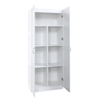 Manhattan Comfort Cornelia 29.61" Modern 7-Shelf Storage Closet - White-Stylish profile offers generous storage without overwhelming your space. Modular design allows expansion with additional collection units