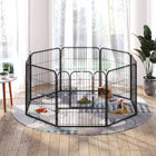 PawHut - Parc pour Chiens Robust 8 Panneaux avec Porte pour Chiens de Taille Moyenne - 31,5 po H-Les 8 panneaux peuvent être disposés en rectangle