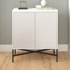 Hudson&Canal Brighton 28"W Accent Cabinet - White-Crafted of sturdy MDF materials in a white finish