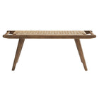 Modway - Saoirse 47" Banc en bois de corde tissée - Noyer naturel-Assemblée requise