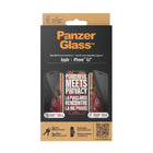 PanzerGlass Privacy Screen Protector for iPhone 15 - Black-It reduces blue light exposure and features an anti-glare coating
