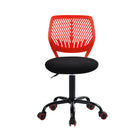 Chaise de Bureau Pivotante en Tissu Noir et Rouge Homy Casa-Design Ergonomique : Dossier respirant offrant un excellent soutien pour de longues sessions d'étude