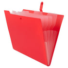 JAM Paper Letter Size File Folders - Snap Tab Closure - Red with Clear-Colour: Red File Folder with Clear Pockets