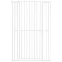 PawHut 59" Extra Tall Cat Gate, 30"-41" Pet Gate - White-59" (150cm) height prevents most cats from jumping over