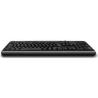Adesso Multimedia USB Keyboard with Built-In Hub - Black-Durable construction for long-lasting use
