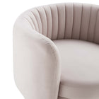 Modway Embrace Tufted Performance Velvet Swivel Chair - Gold Pink-Spring Support System