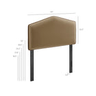 Modway Cosette Performance Velvet Twin Size Headboard - Taupe-Wood Blend Frame