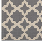 Modway Cerelia Moroccan Trellis Indoor/Outdoor Area Rug - 5 ft W x 8 ft L - Grey/Beige-100% Soft Polypropylene