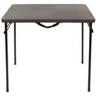 Table repliable en plastique gris foncé carrée de-1
