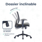 MotionGrey - Chaise de bureau ergonomique AeroMesh - Dossier en maille respirante avec accoudoirs réglables - Noir-Respirabilité - Dites adieu à l’inconfort d’une chaise surchauffée. Notre chaise en maille est conçue pour une circulation d’air optimale, grâce à un tissu élastique qui réduit l’accumulation de chaleur. Profitez d’un confort prolongé avec une meilleure circulation