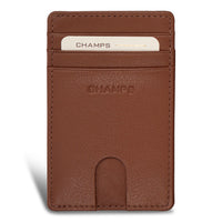 Champs - Porte-cartes d'accès en cuir Onyx - Marron-Étui à cartes d’accès en cuir