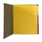 JAM Paper Plastic Multi Pocket Folder - 12 Pocket Organizer - Smoke Grey - 10 1/2 x 11 1/2-Quantity: Sold Individually | Includes 12 Pockets