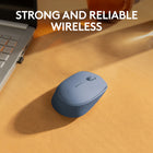 Logitech M170 Wireless Mouse for PC, Mac, Laptop, 2.4 GHz with USB Mini Receiver  - Blue Grey-Comfortable and Mobile: Comfortable, mobile mouse shape is small enough to toss in a bag and the ambidextrous design guides either hand into a natural position
