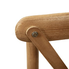 Flash Furniture HERCULES Series Stackable Pecan Wood Cross Back Chair-Designed for Commercial and Residential Use