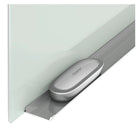 Quartet Max Clean Dual Material Eraser with Magnetic Caddy - 6.14" x 2.44" - Silver-Sleek look with unique oval shape, smooth lines and a modern silver colour