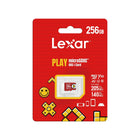 Lexar PLAY Speed Pump MicroSDXC Memory Card - 256GB - Red-Improved write speeds of up to 140MB/S