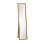 HOMCOM Full Length Mirror - 14.6" W x 61.8" H - Brown-Full-sized mirror to show your whole look 