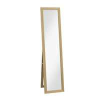 HOMCOM Full Length Mirror - 14.6" W x 61.8" H - Brown-Full-sized mirror to show your whole look 